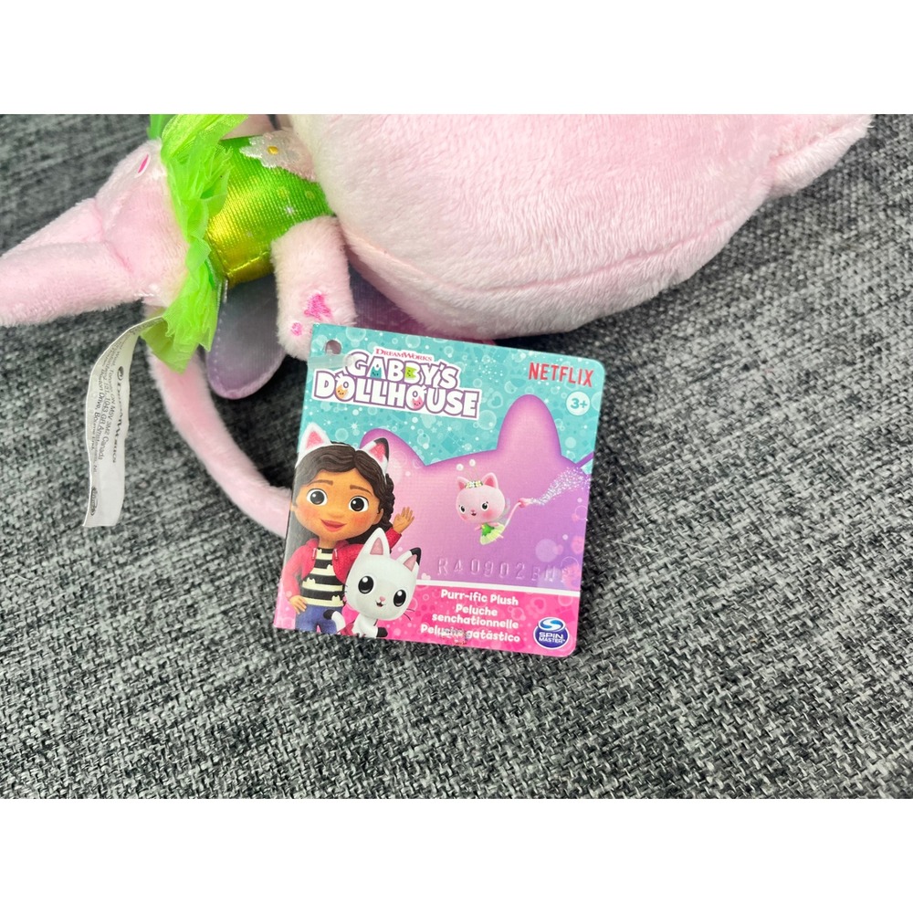 Gabby's Dollhouse Kitty Fairy Purr-ific Plush 9 Inch Pink Cat Spin Master NEW - Picture 5 of 7